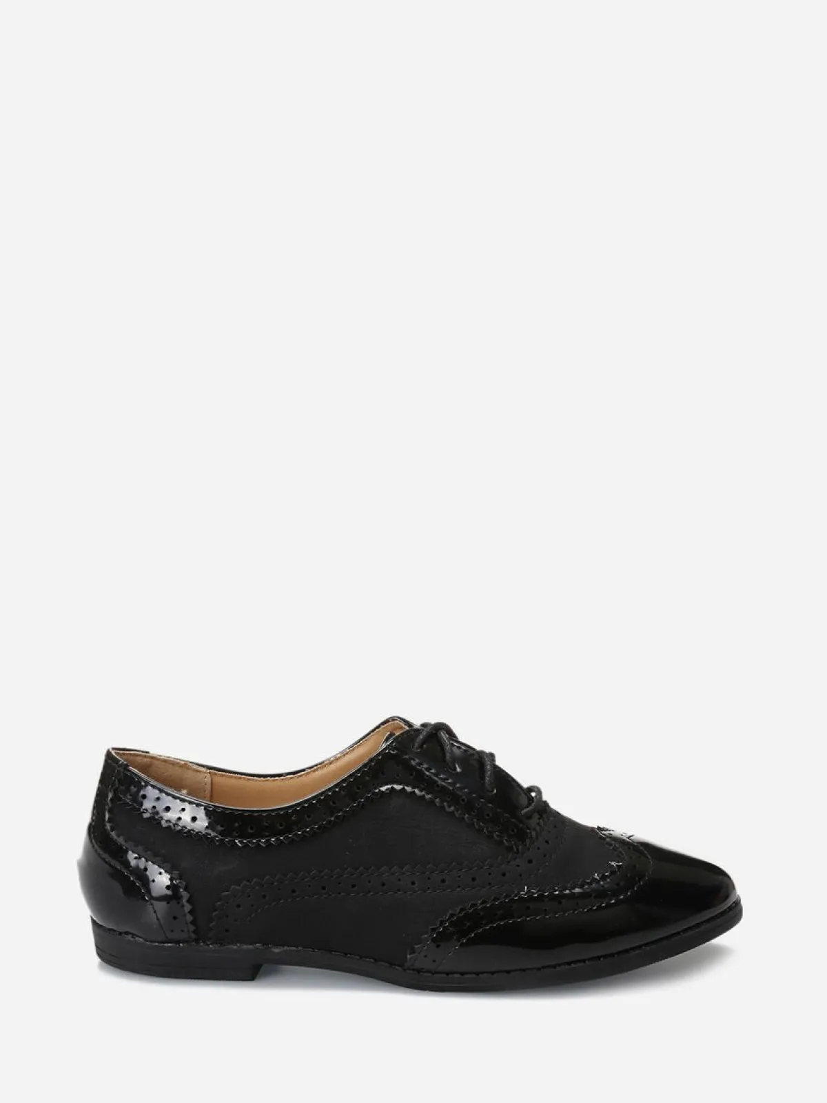 Outlet La Modeuse Richelieus bi-matière Noir