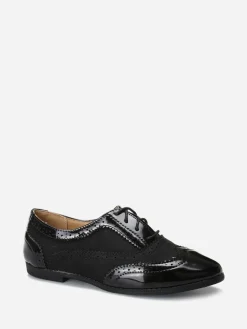Outlet La Modeuse Richelieus bi-matière Noir