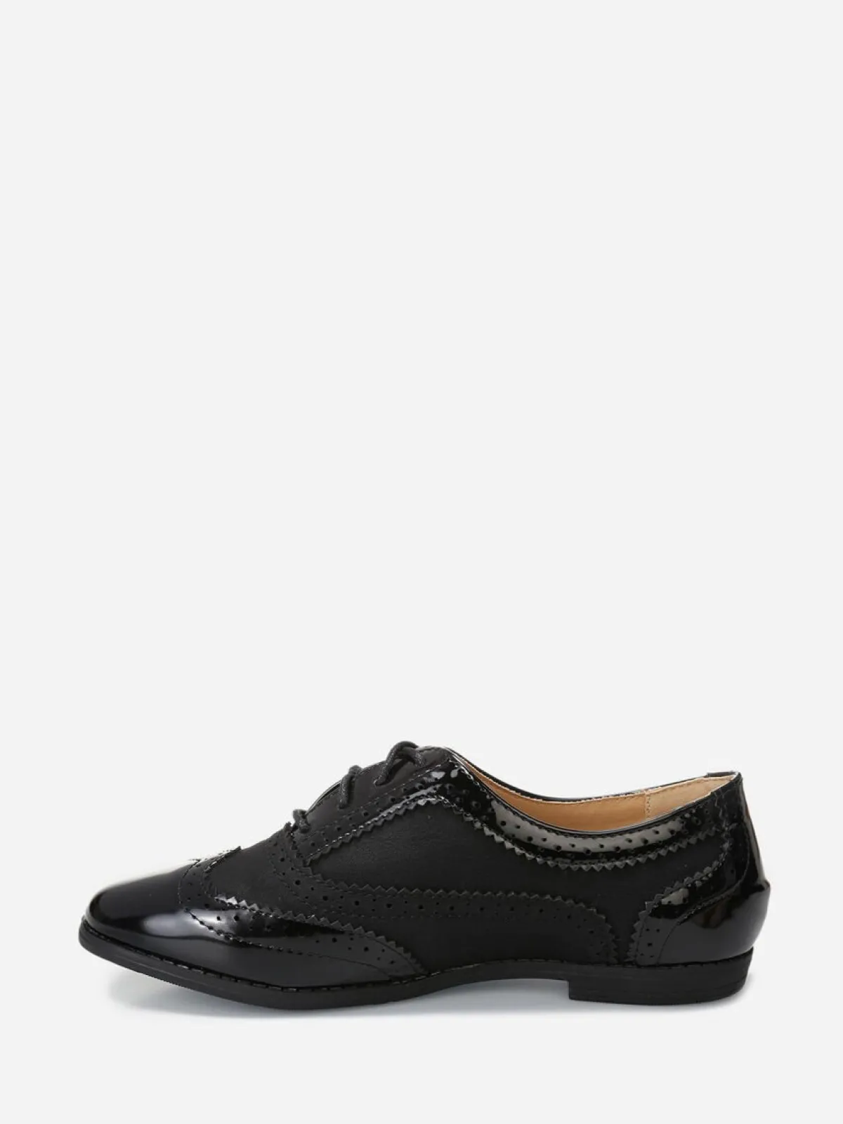 Outlet La Modeuse Richelieus bi-matière Noir