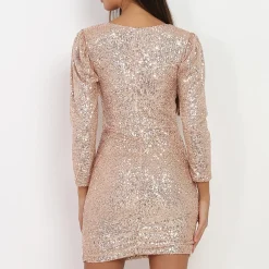 Online La Modeuse Robe à sequins drapée Dorérose