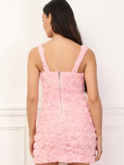 Discount La Modeuse Robe ajustée en tulle fleurie RoseBonbon