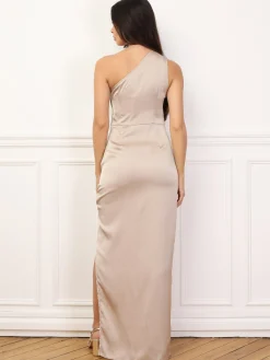Outlet La Modeuse Robe asymétrique à détail torsadé Dorérose