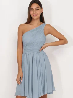 Best La Modeuse Robe asymétrique drapée BleuGivré