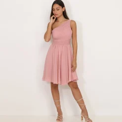 Best La Modeuse Robe asymétrique drapée VieuxRose