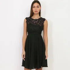 Best La Modeuse Robe avec dentelle Noir