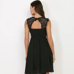 Best La Modeuse Robe avec dentelle Noir