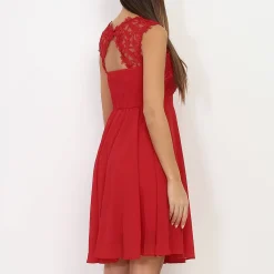 Online La Modeuse Robe avec dentelle Rouge
