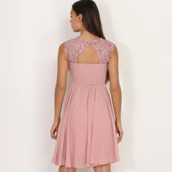 Outlet La Modeuse Robe avec dentelle VieuxRose