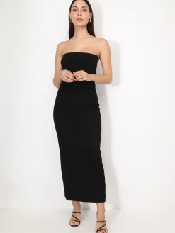 New La Modeuse Robe bustier moulante Noir