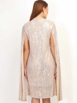 Online La Modeuse Robe cape à sequins Dorérose