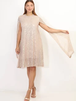 Online La Modeuse Robe cape à sequins Dorérose