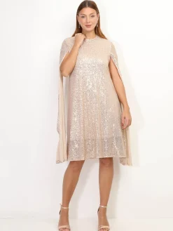Online La Modeuse Robe cape à sequins Dorérose
