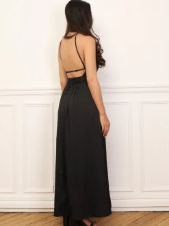 Outlet La Modeuse Robe cut-out style portefeuille Noir