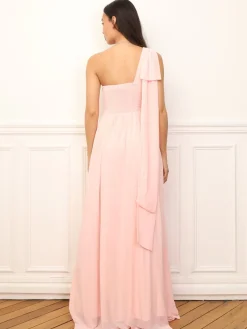 Sale La Modeuse Robe de cérémonie asymétrique et drapée Rose