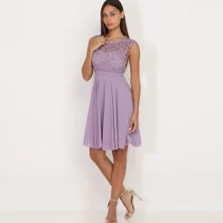 Sale La Modeuse Robe de cérémonie avec dentelle Violetclair