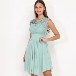 La Modeuse Robe de cérémonie avec dentelle Vertclair
