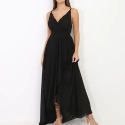 Clearance La Modeuse Robe de soirée longue grandes tailles Noir