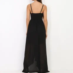 Clearance La Modeuse Robe de soirée longue grandes tailles Noir