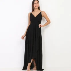 Clearance La Modeuse Robe de soirée longue grandes tailles Noir