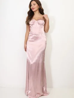 New La Modeuse Robe de soirée style corset Rose