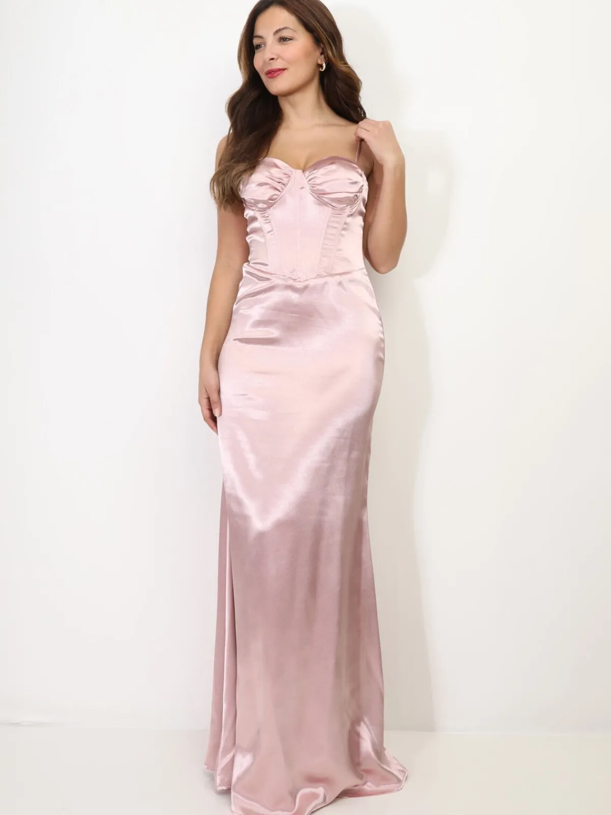 New La Modeuse Robe de soirée style corset Rose