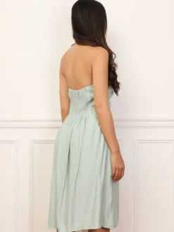La Modeuse Robe dos-nu à col chemise Vertclair