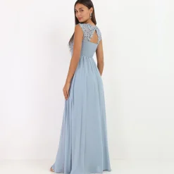 Best La Modeuse Robe longue à dentelle Bleucyan