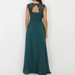 Clearance La Modeuse Robe longue à dentelle grandes tailles Vert