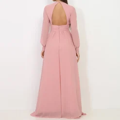 Best La Modeuse Robe longue à manches ouvertes VieuxRose