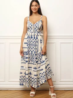 Best La Modeuse Robe longue à motif ethnique Bleu