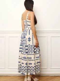 Best La Modeuse Robe longue à motif ethnique Bleu