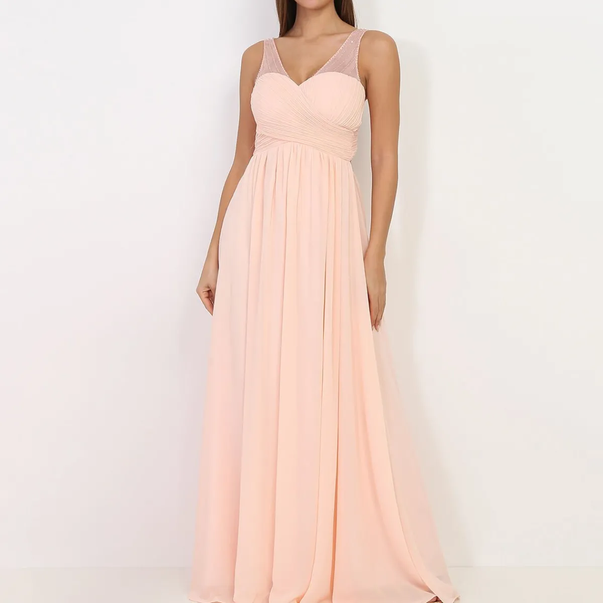 Best La Modeuse Robe longue à strass Rose