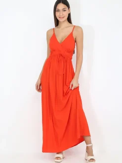 Hot La Modeuse Robe longue cache coeur Rouge