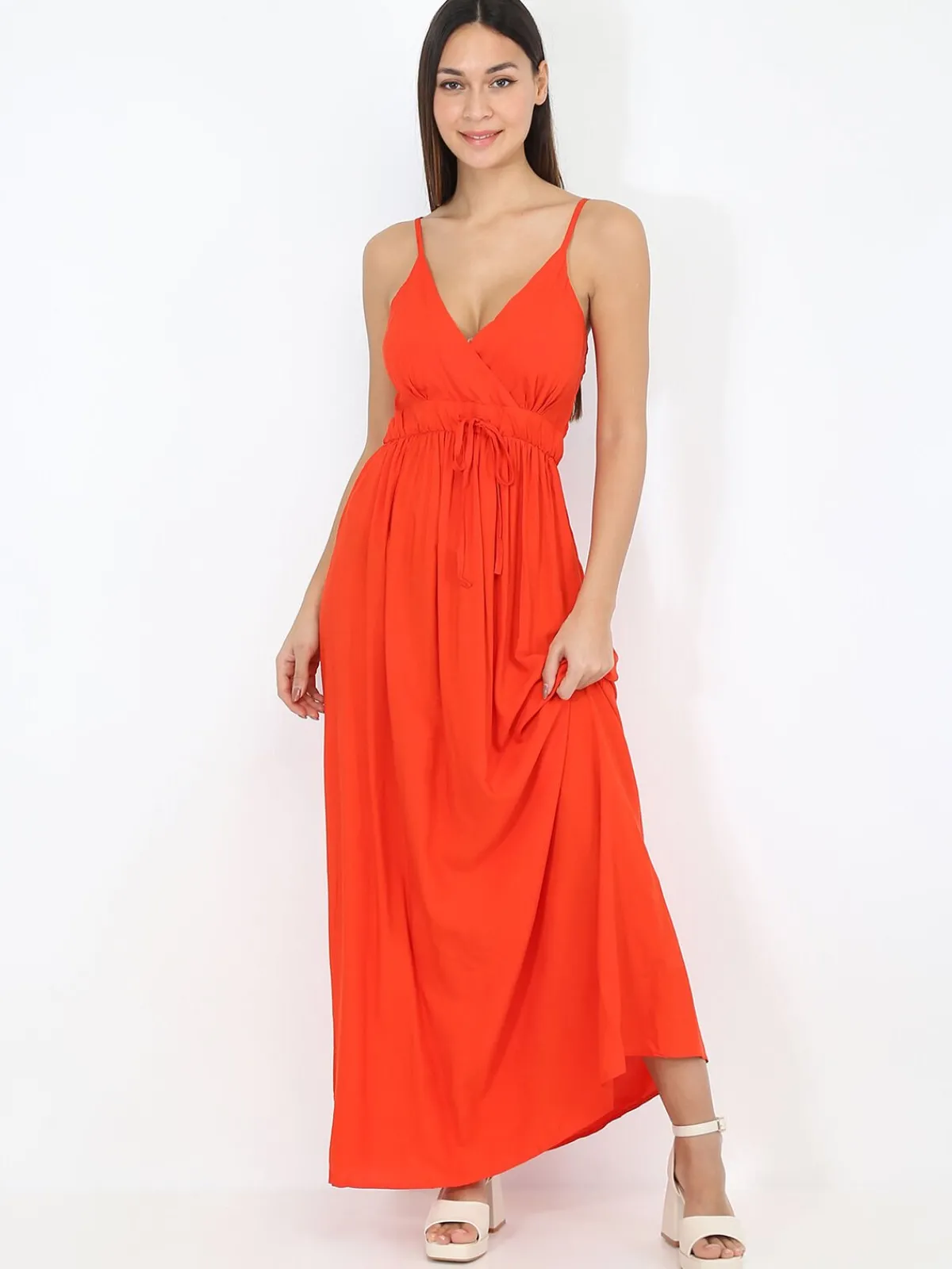 Hot La Modeuse Robe longue cache coeur Rouge