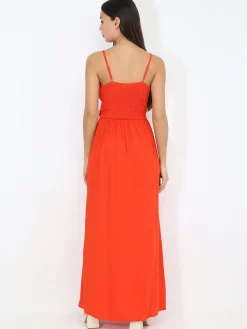 Hot La Modeuse Robe longue cache coeur Rouge
