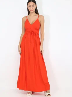 Hot La Modeuse Robe longue cache coeur Rouge