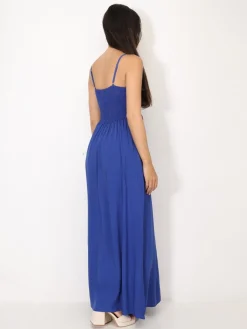 Online La Modeuse Robe longue cache coeur Bleu