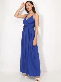 Online La Modeuse Robe longue cache coeur Bleu