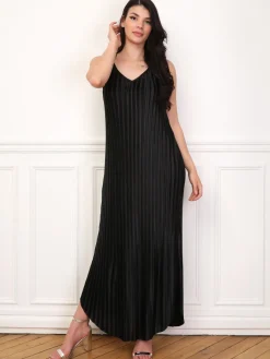 Best La Modeuse Robe plissée à bords arrondis Noir