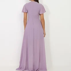 Clearance La Modeuse Robe portefeuille à manches papillons Parme