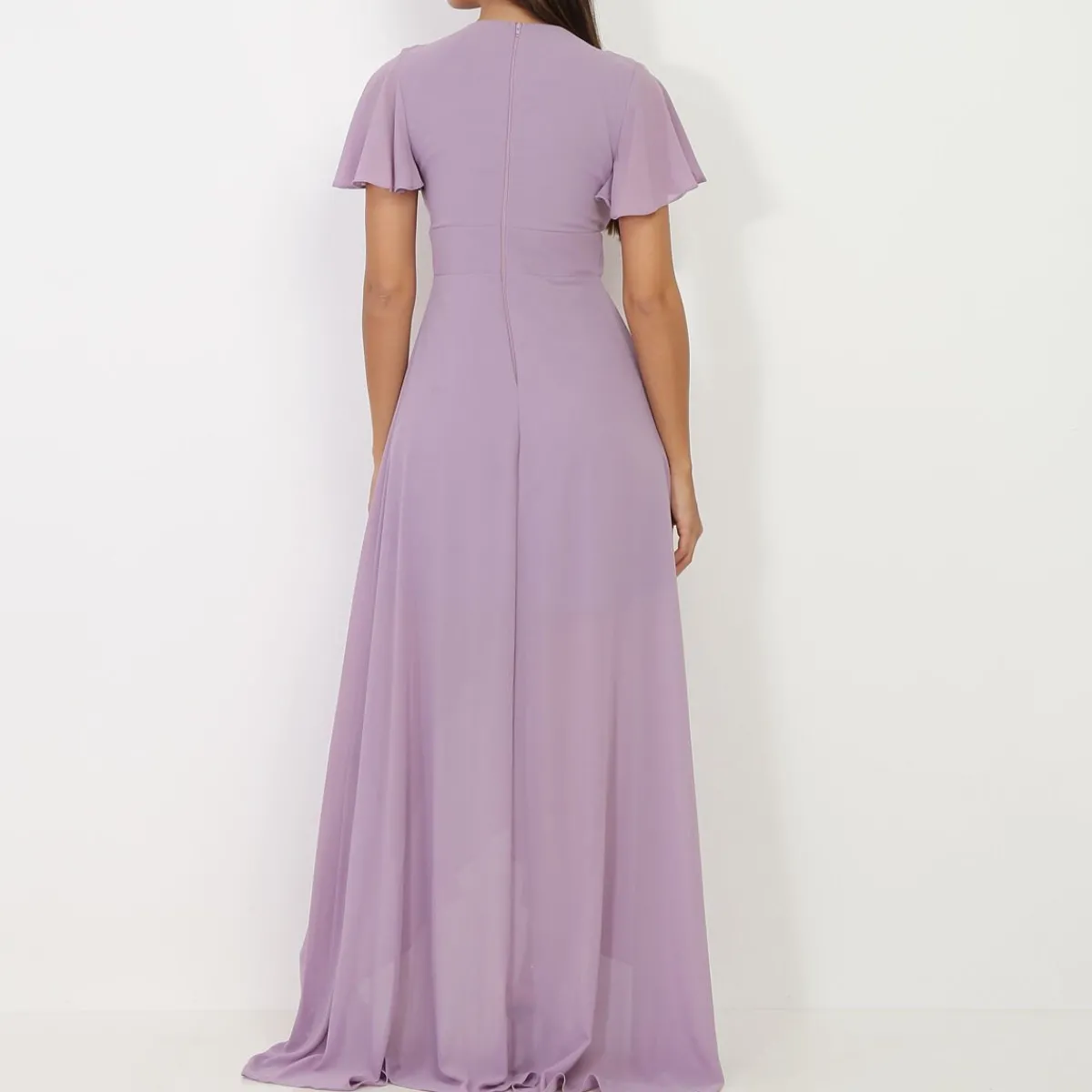 Clearance La Modeuse Robe portefeuille à manches papillons Parme