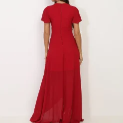 Best La Modeuse Robe portefeuille à manches papillons Cerise