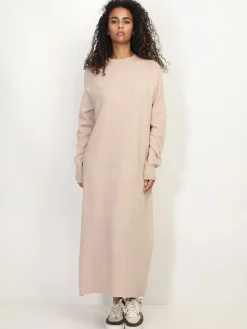 Best La Modeuse Robe pull longue et ample Beige