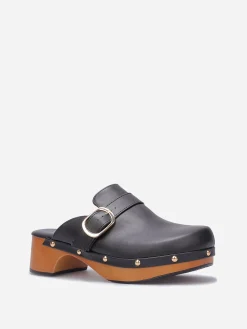 Sale La Modeuse Sabots cloutés en simili Noir
