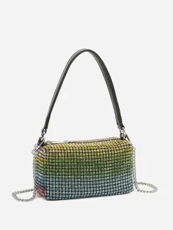 Clearance La Modeuse Sac à main à strass Multicolore