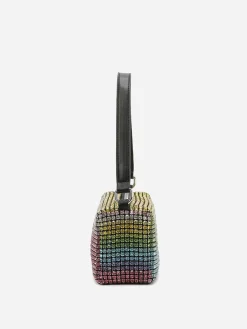 Clearance La Modeuse Sac à main à strass Multicolore