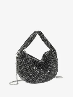 Sale La Modeuse Sac à main arrondi avec strass Noir