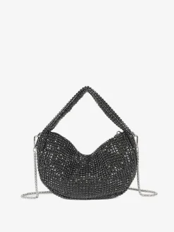 Sale La Modeuse Sac à main arrondi avec strass Noir
