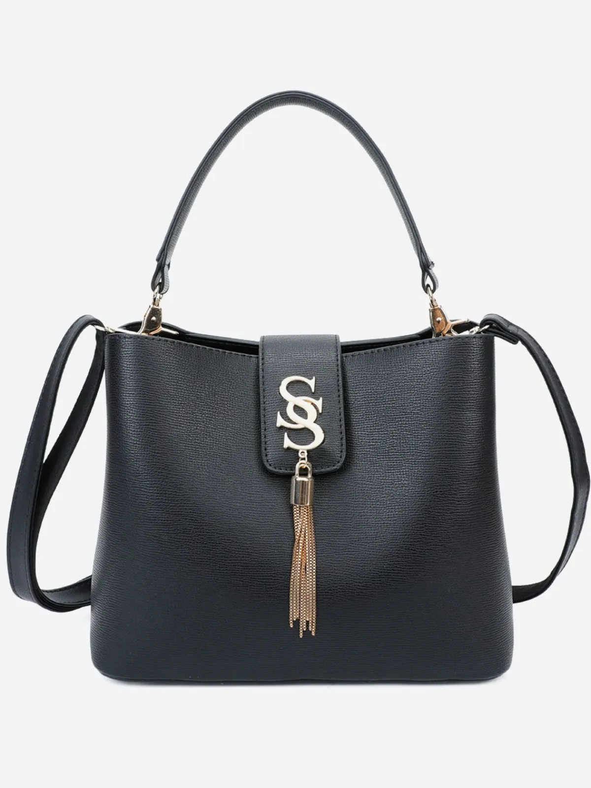 Online La Modeuse Sac à main avec pampille Noir
