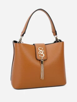 Discount La Modeuse Sac à main avec pampille Marron